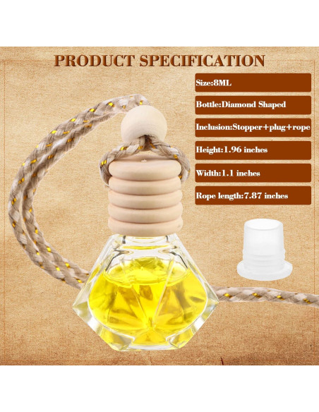 50 Botellas de Vidrio 8ml Ambientador para Coche XianXiao 50 Botellas de Vidrio 8ml Ambientador para Coche XianXiao