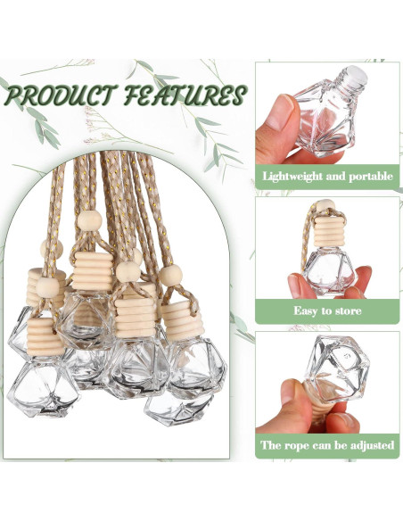 50 Botellas de Vidrio 8ml Ambientador para Coche XianXiao 50 Botellas de Vidrio 8ml Ambientador para Coche XianXiao