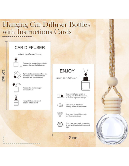 Juego de 50 Botellas Difusoras de Aromas Boao con Tarjetas