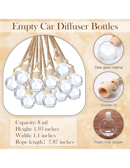 Juego de 50 Botellas Difusoras de Aromas Boao con Tarjetas