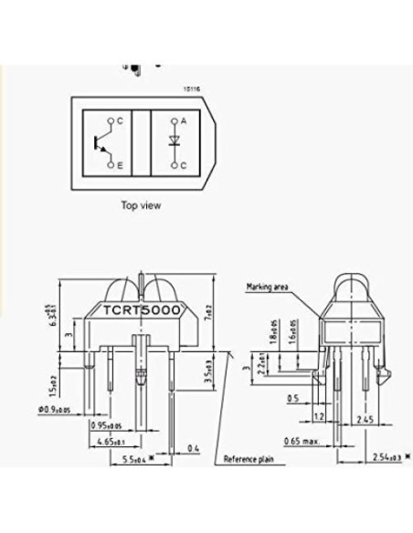Sensores fotoeléctricos TCRT5000 IR 950nm 5V - Paquete de 30