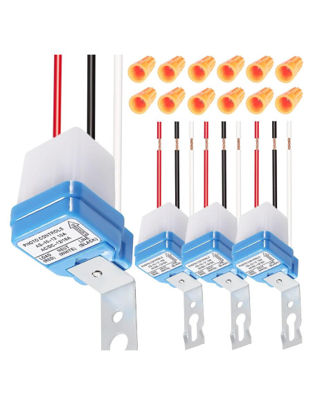 Interruptor de Fotocélula DAOKAI 12V 10A Paquete de 4