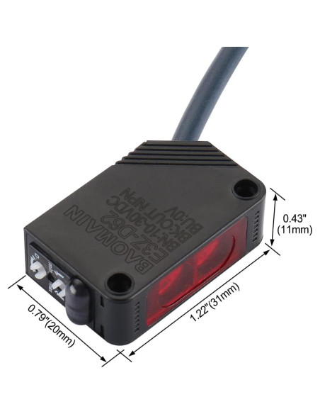 Sensor Fotoeléctrico Baomain E3Z-D62 NPN 50-300mm IP65