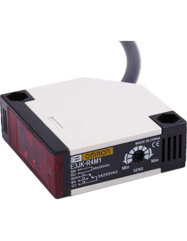 Interruptor Fotoeléctrico Oumefar E3JK-R4M1 90-250V 3A 4m