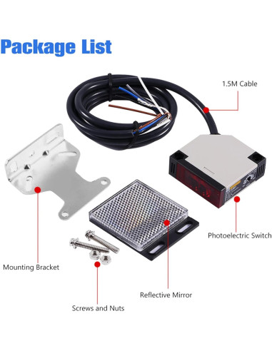 Sensor Fotoeléctrico YWBL-WH CA 90-250V 3A Reflexión