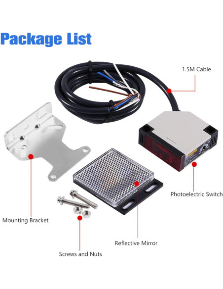 Sensor Fotoeléctrico YWBL-WH CA 90-250V 3A Reflexión Sensor Fotoeléctrico YWBL-WH CA 90-250V 3A Reflexión