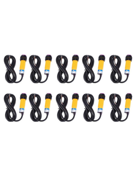 10 Interruptores Fotoeléctricos JYIO E3F-DS30C4 NPN 30cm 10-30VDC