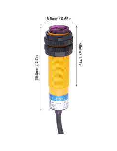 10 Interruptores Fotoeléctricos JYIO E3F-DS30C4 NPN 30cm 10-30VDC 2