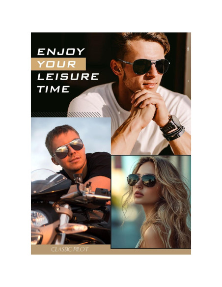 Gafas de Sol GQUEEN Polarizadas UV400 Estilo Militar