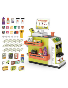 Caja Registradora y Cafetera de Juguete deAO - Verde 2 en 1