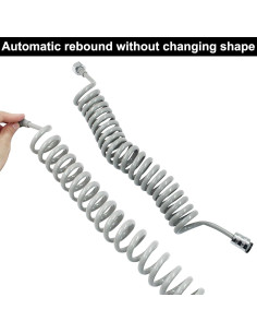 Manguera de Bidet Flexible Coufce 3m Gris PU Acero Inoxidable 2