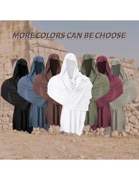 Capa con Capucha para Hombre Century Star Traje Medieval 210x130cm