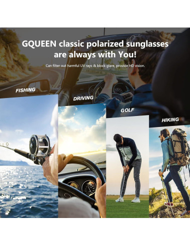 Gafas de Sol GQUEEN Polarizadas UV400 Estilo Militar