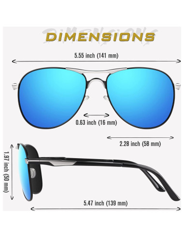 Gafas de Sol GQUEEN Polarizadas UV400 Estilo Militar