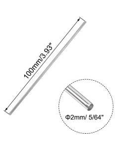 Varilla Redonda Sólida Acero Inoxidable 304 Uxcell 2mm 100mm - 5pcs 2