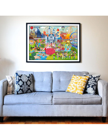 Rompecabezas 250 Piezas Think2Master Parque de Diversiones 36.1x48.9cm