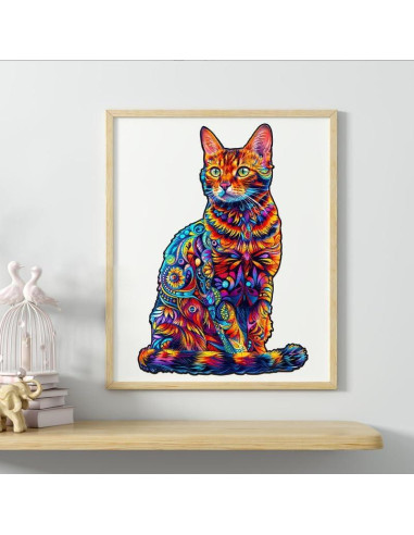 Rompecabezas de Madera Jigfoxy Gato 75 Piezas 14.5x21.3cm