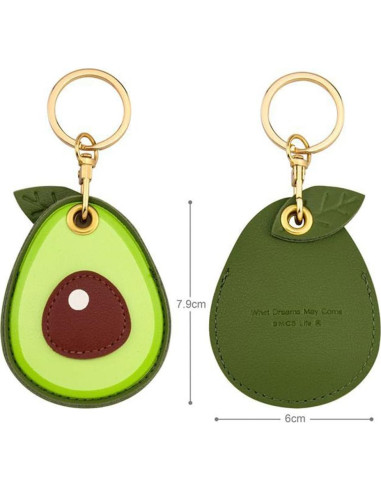 Llave Antipérdida de Cuero PU Casfor para AirTag Verde