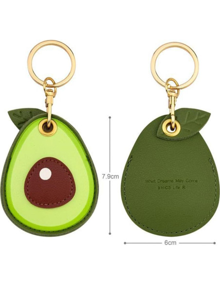 Llave Antipérdida de Cuero PU Casfor para AirTag Verde Llave Antipérdida de Cuero PU Casfor para AirTag Verde