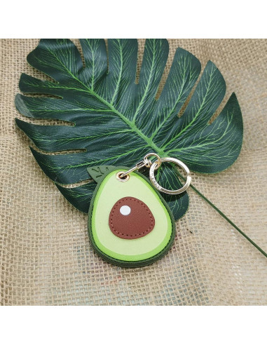 Llave Antipérdida de Cuero PU Casfor para AirTag Verde