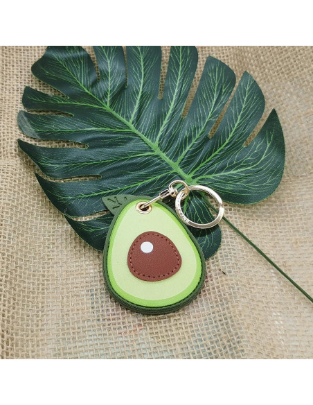 Llave Antipérdida de Cuero PU Casfor para AirTag Verde Llave Antipérdida de Cuero PU Casfor para AirTag Verde