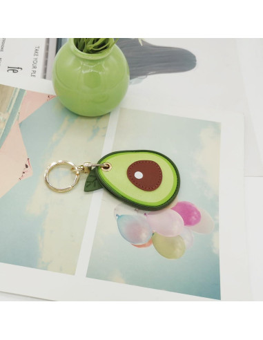 Llave Antipérdida de Cuero PU Casfor para AirTag Verde