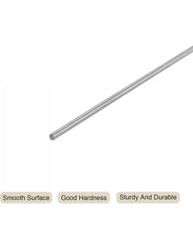 Barra de Acero Redonda HSS 0.5mm uxcell 60mm 5Pcs