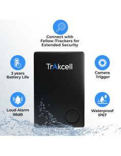 Tarjeta de Rastreo Bluetooth Trakcell SmartTrack Negra IP67 2
