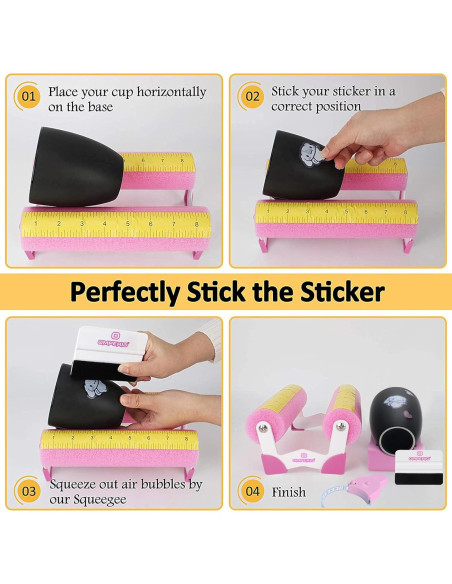 Soporte para Tazas OMPERIO Rosa con Raspador de Fieltro