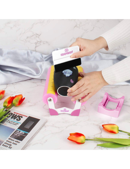 Soporte para Tazas OMPERIO Rosa con Raspador de Fieltro