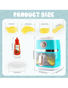 Juego de Cocina Juguete Freidora de Aire ACROFEK Azul 2