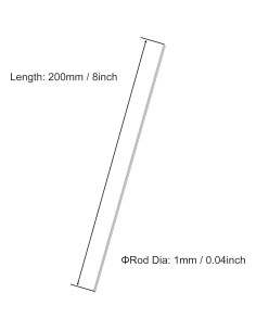 Varilla Redonda de Acero Inoxidable 304 1mm x 200mm 10pcs 2