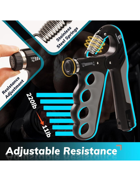 Entrenador de Fuerza de Agarre CLANTRILOBITE 5-100 kg Ajustable