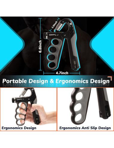 Entrenador de Fuerza de Agarre CLANTRILOBITE 5-100 kg Ajustable