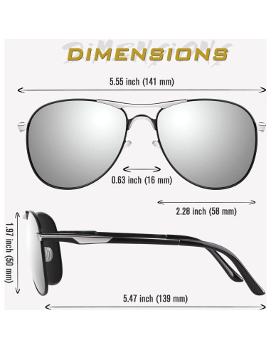 Gafas de Sol GQUEEN Polarizadas UV400 Estilo Militar