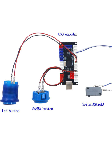 Controlador USB SJ@JX para Joystick y Botones HAPP