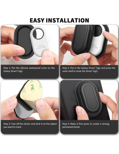 Funda Adhesiva TUDIOW para Samsung Galaxy SmartTag2 - 2 Unidades