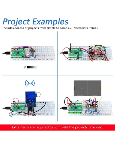 Placa Raspberry Pi Pico Freenove con encabezado pre-soldado