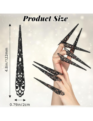 20 Anillos de Garra de Uña Halloween Leelosp - Cosplay Mujer