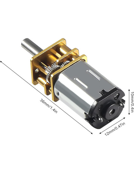 2 Piezas Motor de Reducción de Velocidad N20 DC 6V 30RPM