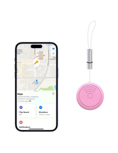 Rastreador GPS Bluetooth Shalapovar 1-Pack Rosa - Localizador de Artículos