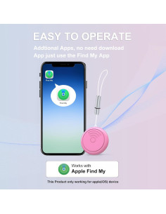 Rastreador GPS Bluetooth Shalapovar 1-Pack Rosa - Localizador de Artículos 2