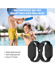 FGERWZ Pulsera Impermeable 2-Pack para Galaxy SmartTag2 Niños 2