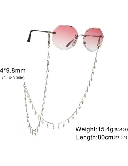 Cadena de Gafas KKJoy de Cobre 80cm con Gomas Cadena de Gafas KKJoy de Cobre 80cm con Gomas