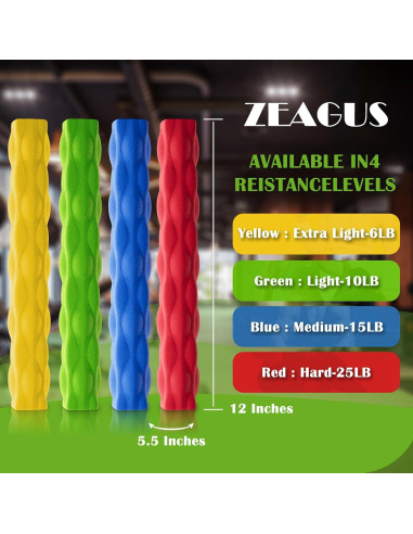 Barra de Resistencia ZEAGUS para Terapia Física 4.5-11.3 kg