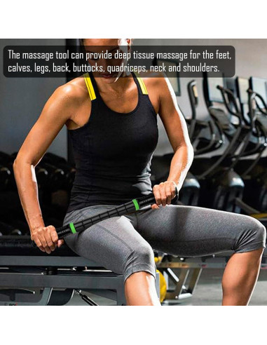 Rodillo de Masaje iGreely 43 cm Negro para Alivio Muscular