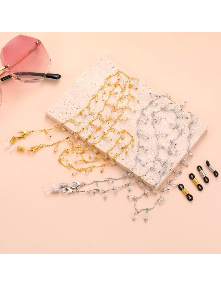 Cadena de Gafas KKJoy de Cobre 80cm con Gomas Cadena de Gafas KKJoy de Cobre 80cm con Gomas