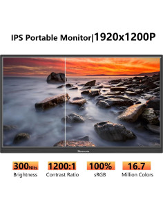 Monitor Portátil 16" Full HD 1920x1200 IPS HDMI USB-C 2