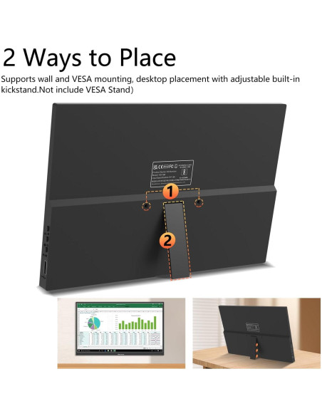Monitor Portátil 16" Full HD 1920x1200 IPS HDMI USB-C