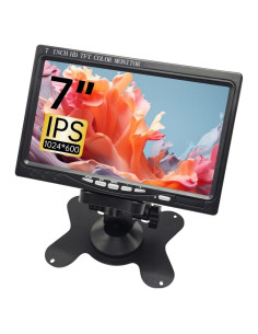 Monitor Mini YJMOYE 7" IPS 1024x600 con Altavoz Integrado